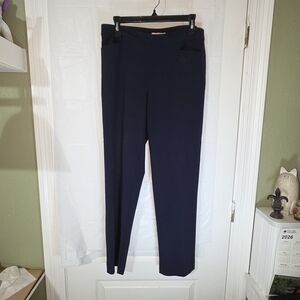 Roz & Ali Secret Agent Navy Straight Leg Pants (Slight Tummy Control)